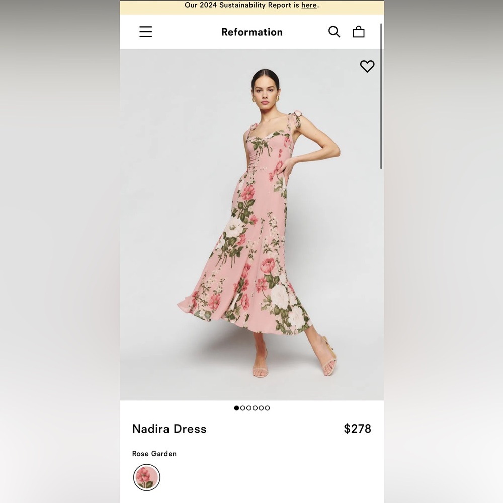 Reformation Floral Nadira Dress
